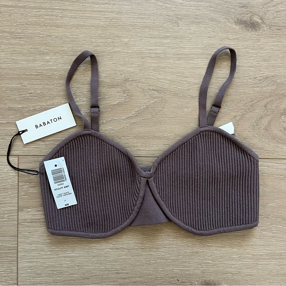 Babaton Sculpt Knit Bra Top - Muted Taupe